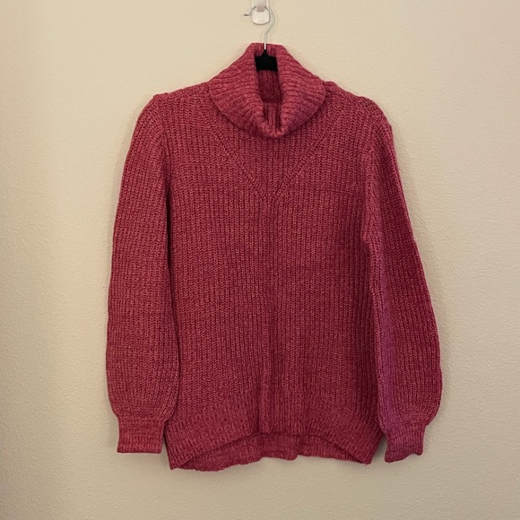 Love Elli Pink Turtleneck Sweater - Picture 1 of 12